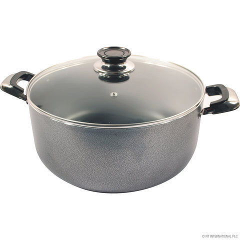 Non Stick Casserole Saucepan with Glass Lid 30cm
