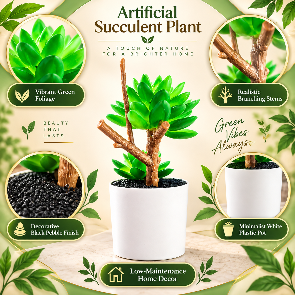 Artificial Succulent Plant in Pot
