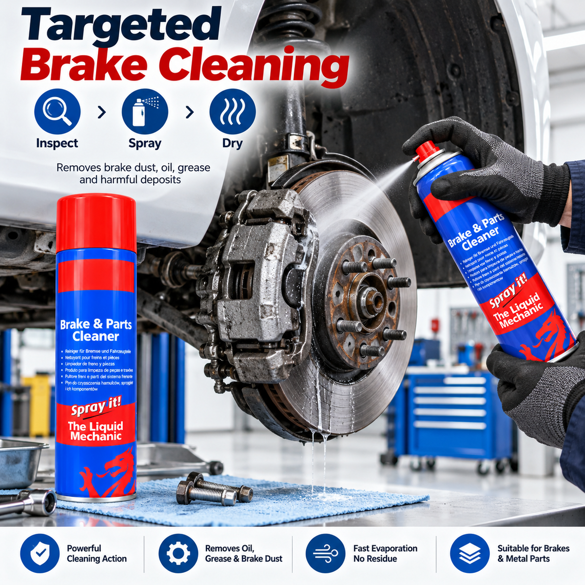 Brake & Vehicle Parts Cleaner – 1 x 600ml