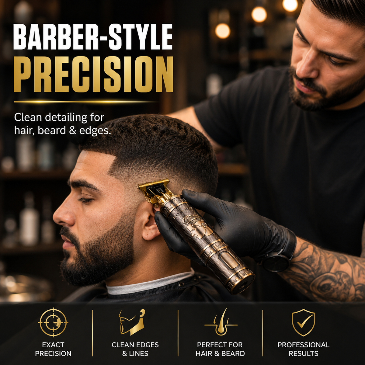 Professional T-Blade Hair Clipper – Precision Hair, Beard & Edge Trimmer