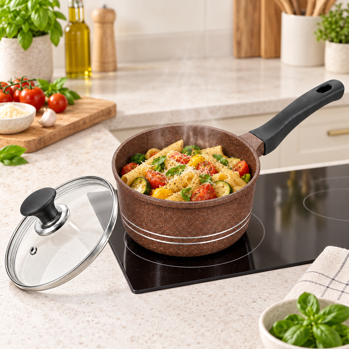 18cm Die-Cast Ceramic Sauce Pan