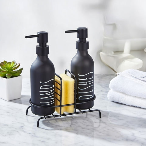 2 Pcs Colorful Soap Dish Set with Metal Stand, Compact Bathroom & Kitchen Organizer for Dry and Clean Soap Storage