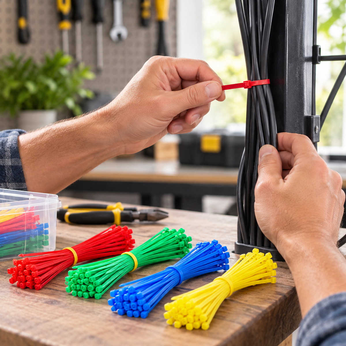 200pc Cable Ties – Assorted Colours