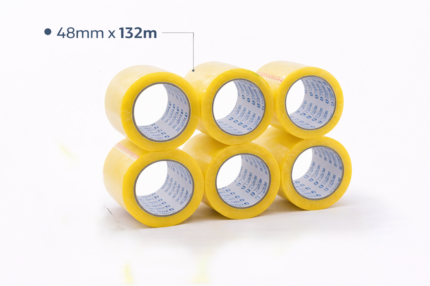 Clear Packing Tape 6 Roll Pack – 48mm x 132m Strong Adhesive Tape for Moving House Boxes & Parcel Sealing