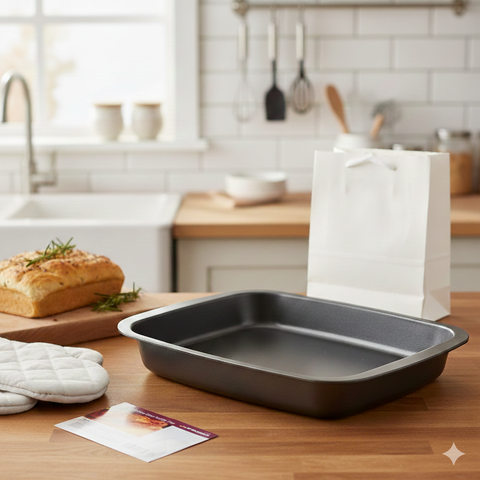 32cm Stainless Steel Baking Tray – Oven Cooker Grill Pan