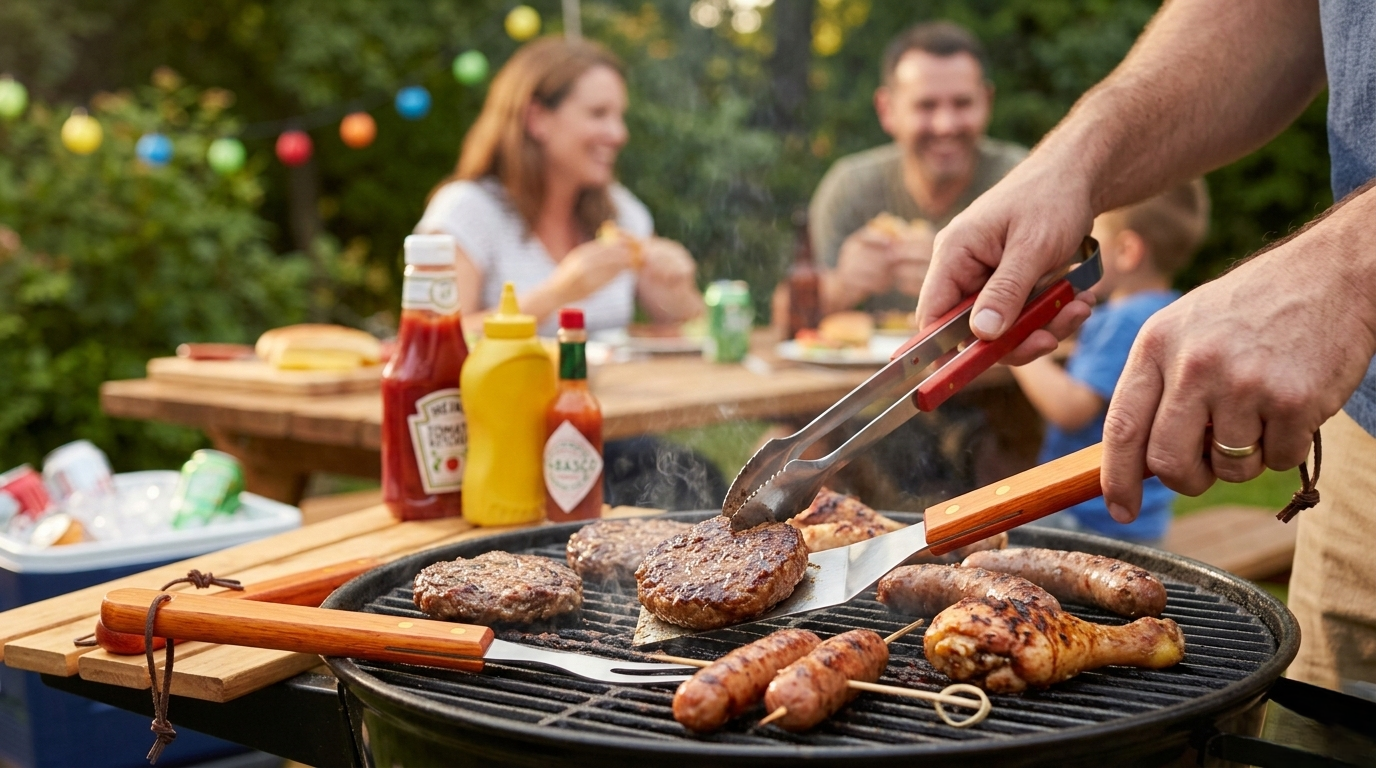 Non-Stick BBQ Grill Mat – Reusable Heavy Duty Cooking Sheet for Outdoor Barbecue & Oven Grilling