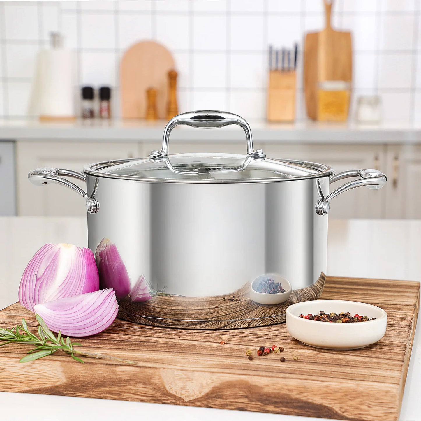 20cm Saucepot with Lid and Induction Bottom for Even Cooking