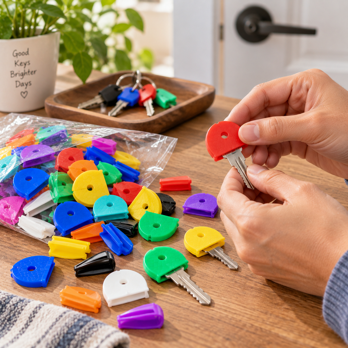 100pc Assorted Key Caps – Multicolour