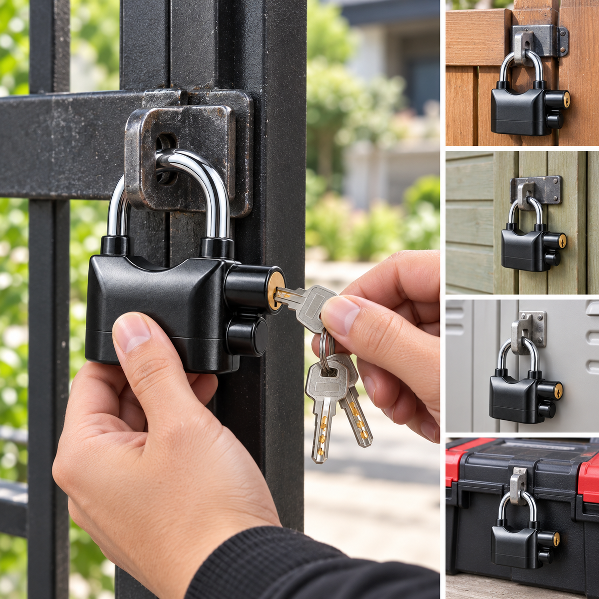Siren Alarm Padlock – Security Lock with 3 Keys