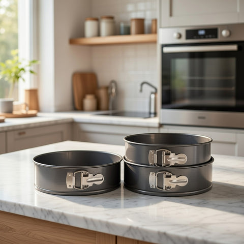 3 Piece Springform Baking Pan Set 22cm 24cm 26cm Boxed