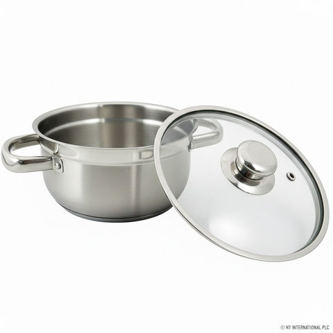 20cm Induction Casserole with Glass Lid for Everyday Cooking