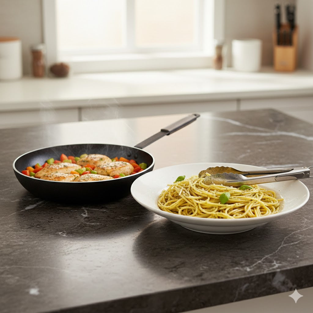 28cm Aluminium Fry Pan with Extended Handle