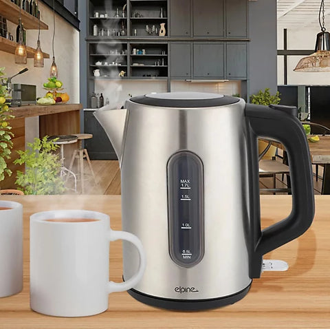 1.7L Stainless Steel Kettle 3000W Brushed Finish Fast Boiling
