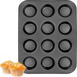 12-Cup Non-Stick Muffin & Cupcake Baking Tray (35cm x 26cm)