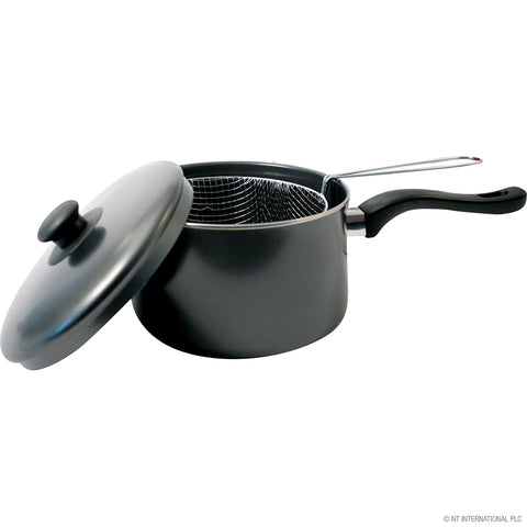 20cm Chip Pan with Lid and Frying Basket