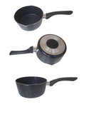 18cm Milk Pan with Stone Vein Coating for Stovetop Cooking