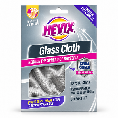 Premium Glass Cleaning Cloth with Germ Shield Technology – Streak-Free Wipe