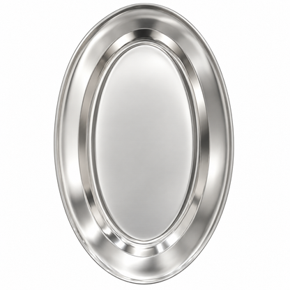 Stainless Steel Oval Serving Platter – 30cm Lightweight Plate