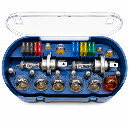 30-Piece H4 Car Bulb & Fuse Set – 12V Emergency Vehicle Spare Light Kit