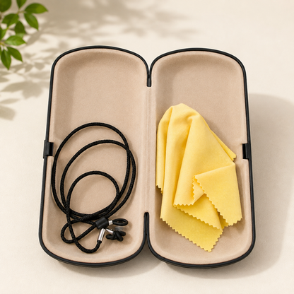 Reading & Sunglasses Hard Case with Neck Cord