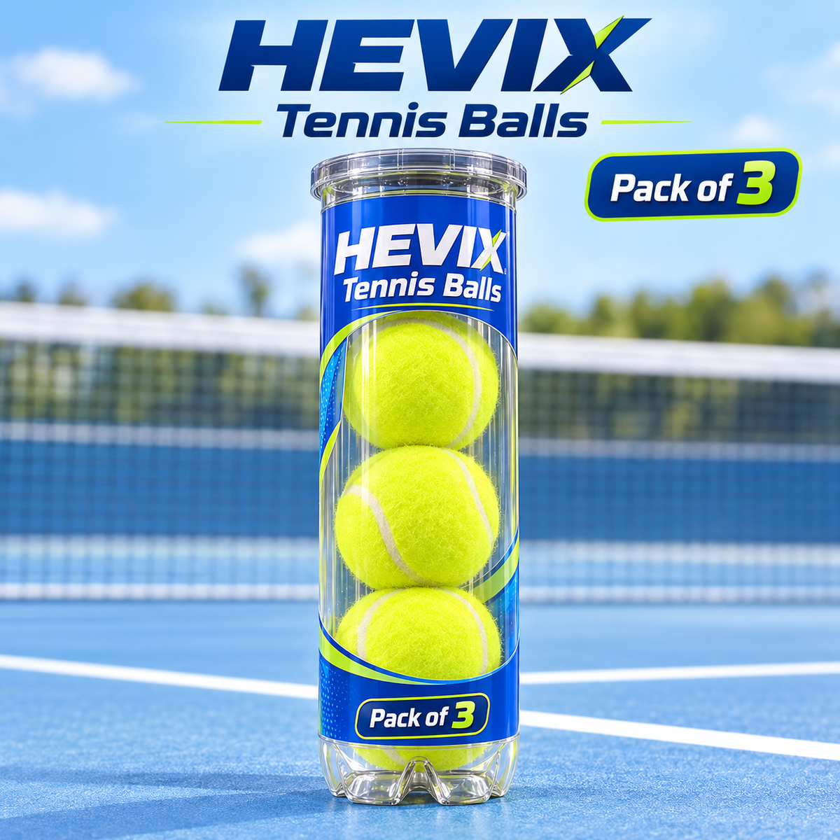 HEVIX Tennis Balls Pack of 3