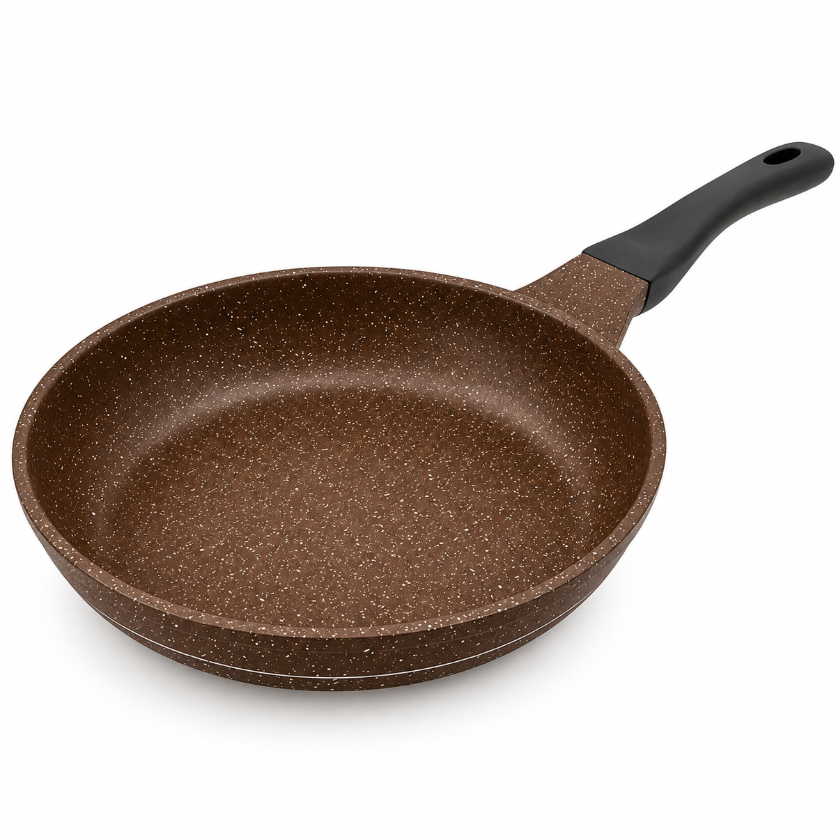 Chocolate Brown Die Cast Frying Pan with Induction Base – 20cm & 24cm