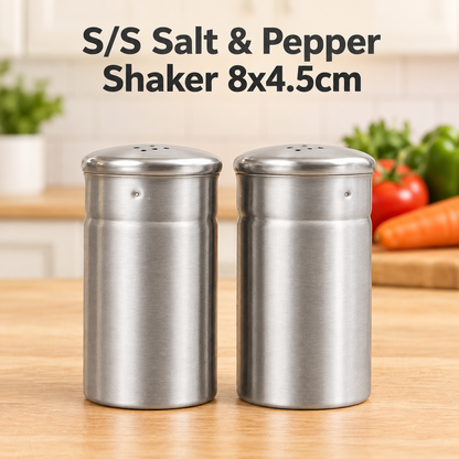 Stainless Steel Salt & Pepper Shaker Set – 2 Piece