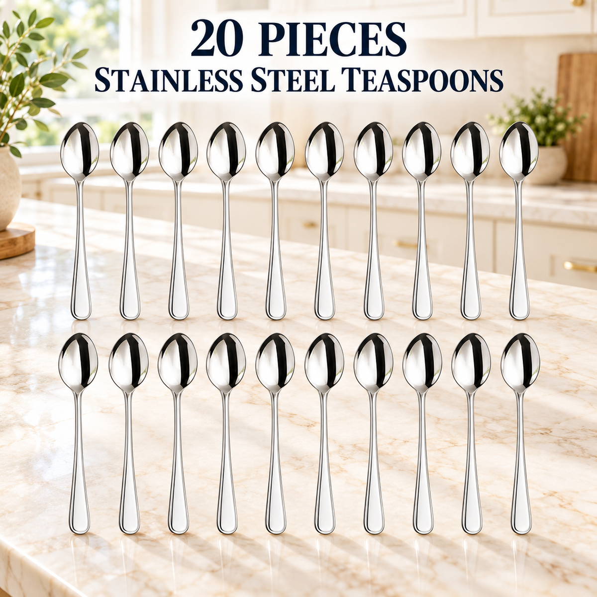 20 Piece Stainless Steel Teaspoon Set