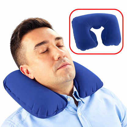 Inflatable Neck Rest – Travel Pillow with Safety Valve