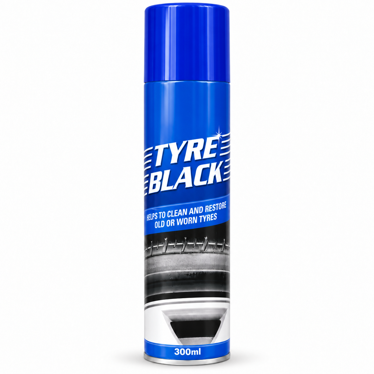 Tyre Black Spray – Cleans & Restores Old or Worn Tyres, 300ml