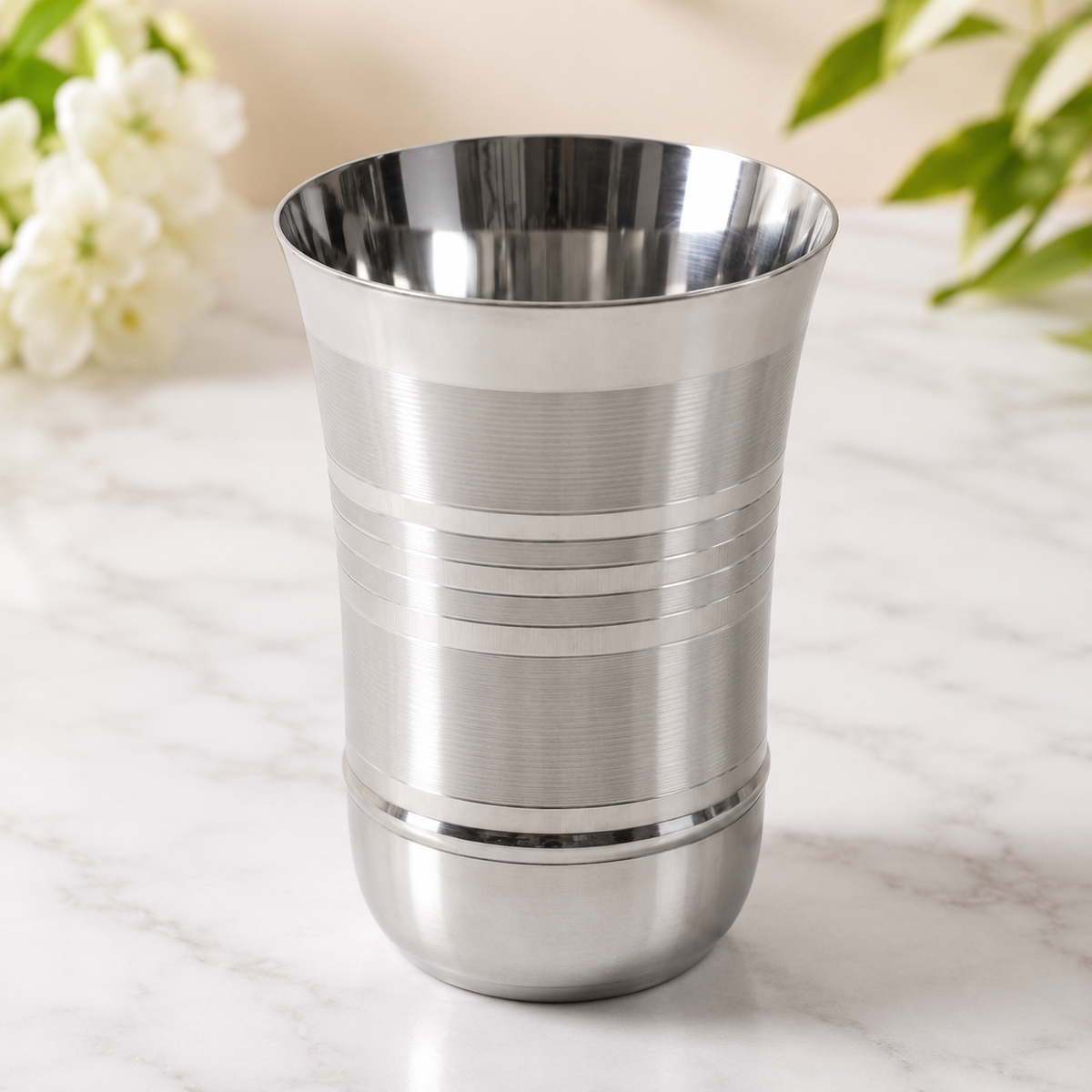 S/S Flower Glass Cup