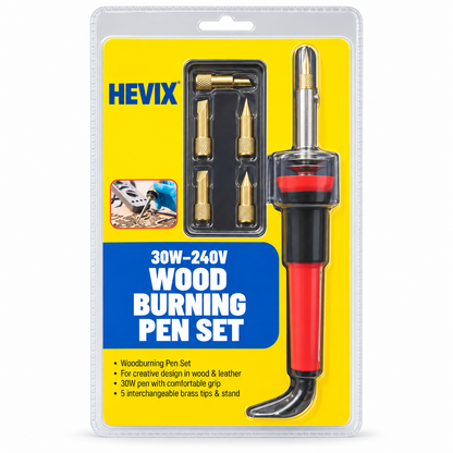 Wood Burning Pen Set – 30W with 5 Brass Tips