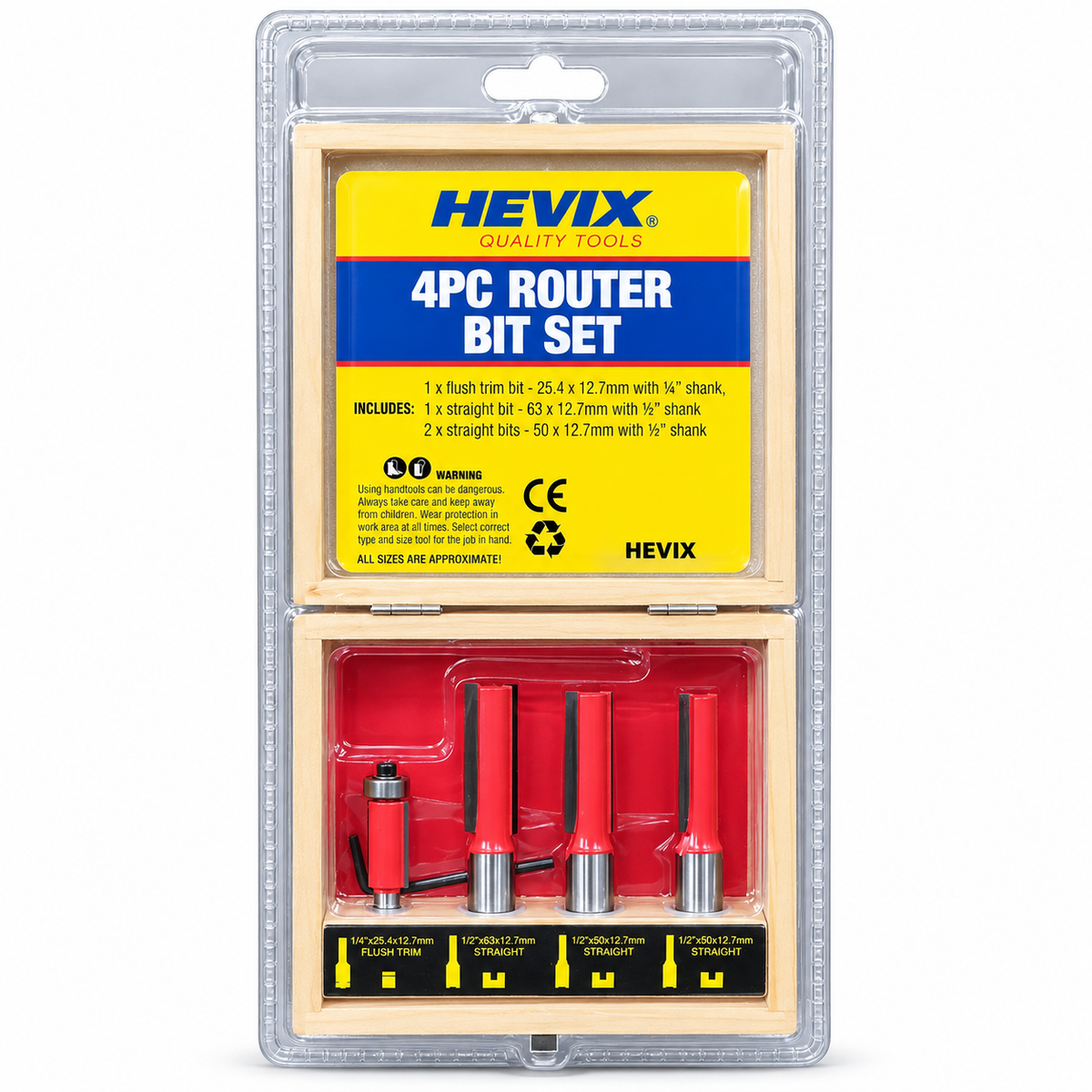 4-Piece Router Bit Set