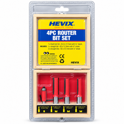 4-Piece Router Bit Set