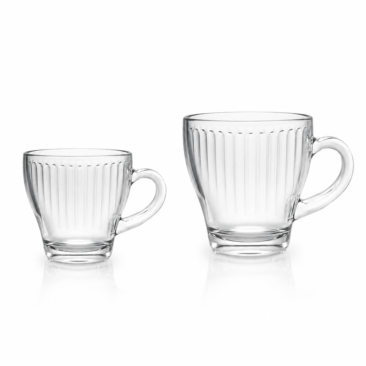 12Pcs Clear Glass Tea & Coffee Mug Set
