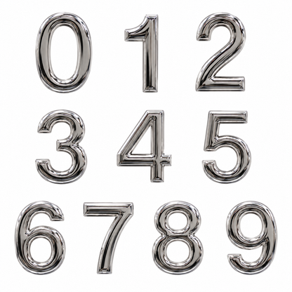 3D Plastic Numbers 0–9