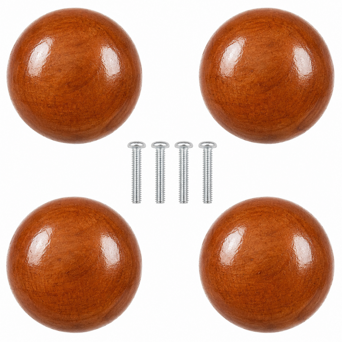 4-Piece Wooden Knob Set