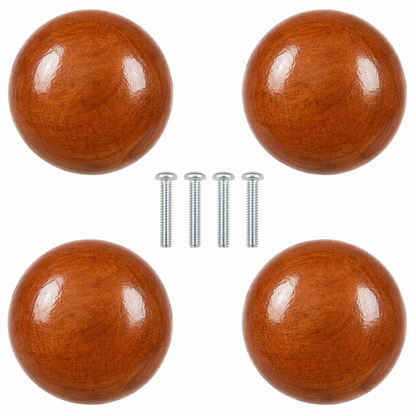 4-Piece Wooden Knob Set