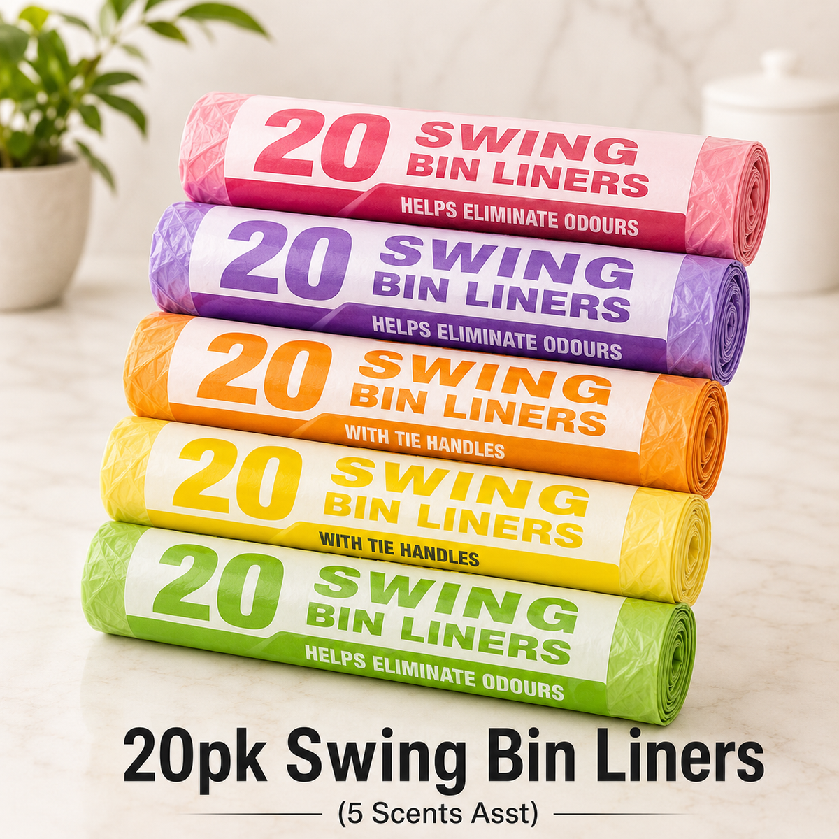 20 Pack Scented Swing Bin Liners