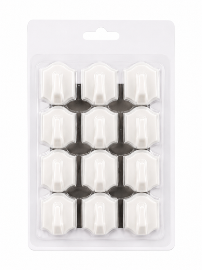 White Adhesive Wall Hooks 12pcs