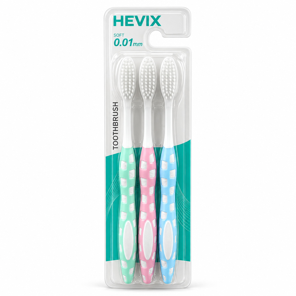 Soft Bristle Toothbrush Set – 3 Pack, 0.01mm Ultra-Fine Bristles