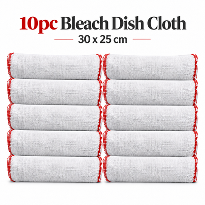 10pc Bleach Dish Cloth Set 30 x 25cm