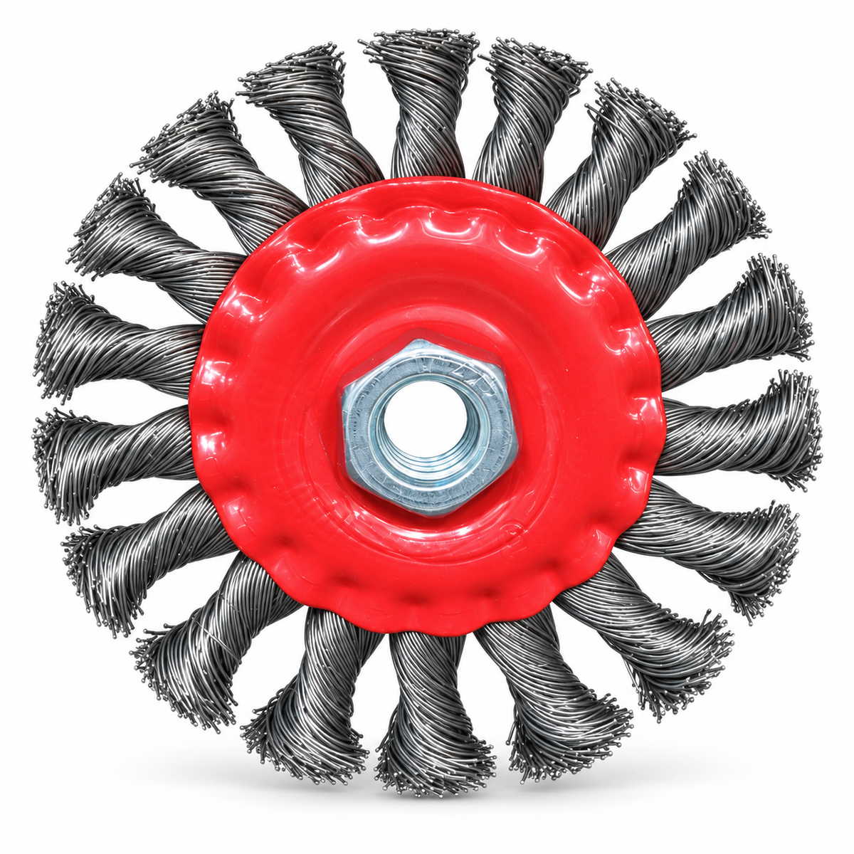 4" Twist Knot Wire Wheel M14 Thread