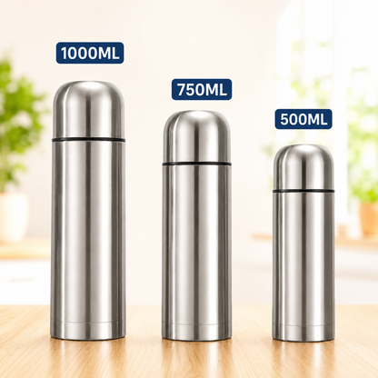 Stainless Steel Vacuum Flask – 500ml, 750ml & 1000ml