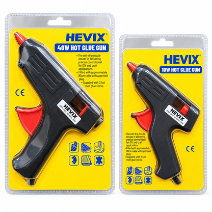 Hot Glue Gun with Anti-Drip Nozzle – 10W & 40W