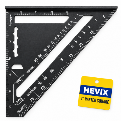 7" Roofer's Square – Rafter Angle Measuring Tool