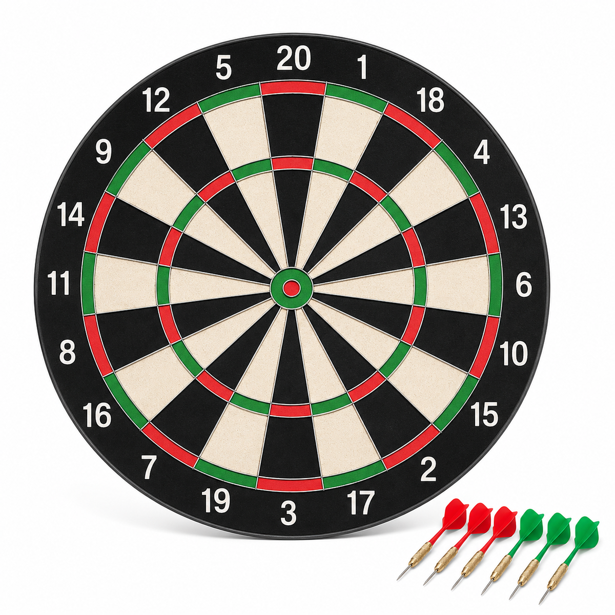 17-Inch Dartboard Set with 6 Darts