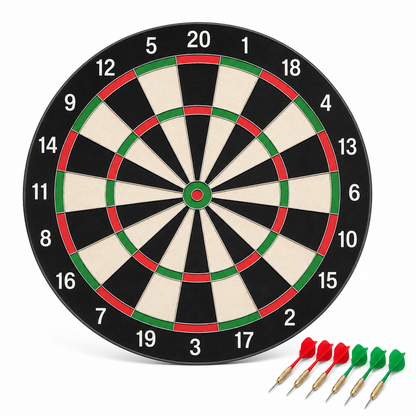 17-Inch Dartboard Set with 6 Darts