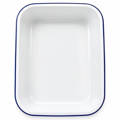Enamel Bake Pan 37cm – Oven Safe Roasting Tray