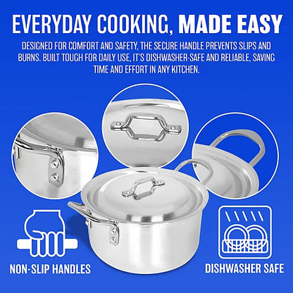 26cm Casserole with Lid Single Piece for Stovetop Cooking